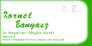 kornel banyasz business card